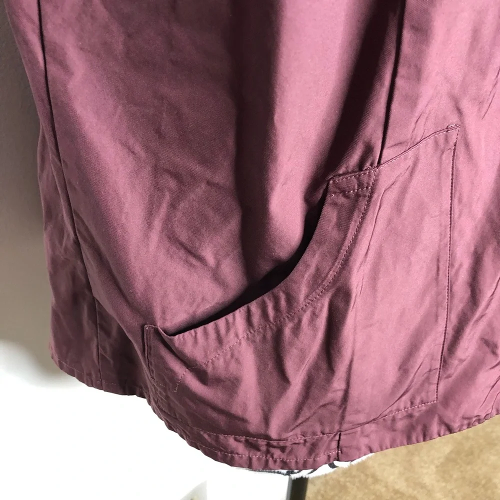 Babette Wine Color Deep V Jacket - Picture 4 of 8